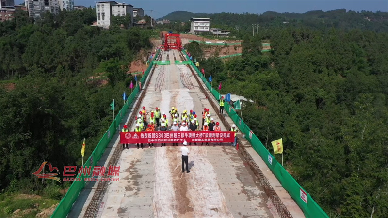 牛项颈大桥主体完工 巴州区交通动脉再添关键一环