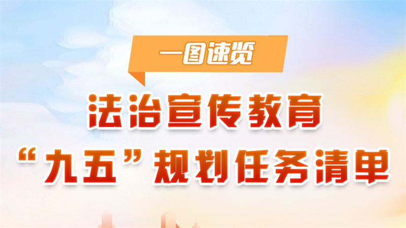 【一图速览】法治宣传教育“九五”规划任务清单